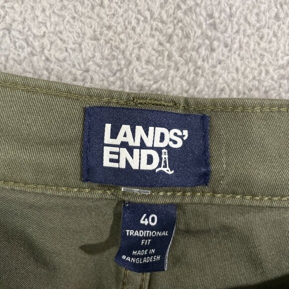 NWOT Lands' End Men's 40x32 Traditional Fit Coolmax 5 Pocket Pants Forest Moss - Picture 5 of 8